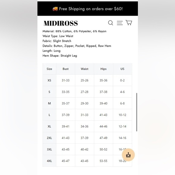 Midiross Women's Ripped Low Waist Straight Leg Jeans Blue Denim plus size new - Picture 3 of 3